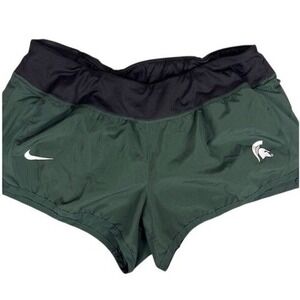 Nike Michigan State Spartans DRI-FIT Running Shorts Green  Athletic Women
